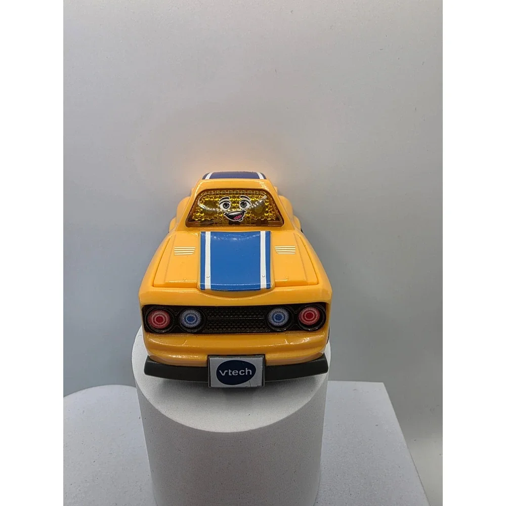 Vtech Go! Go! Smart Wheels Muscle Car Yellow Blue Racing Stripe Toy Vehicle